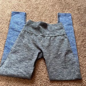 Lululemon Seamless Space Dye Blue Gray Ombre Leggings Sz 4